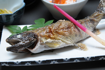 山女魚の塩焼き定食